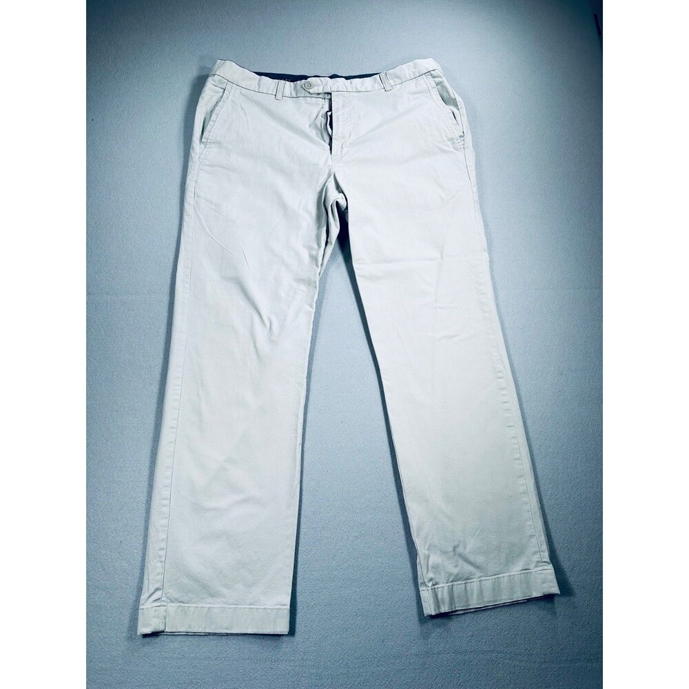 ROWM Men’s Chino Pants Beige Stretch Casual Flat Front Size 40x32